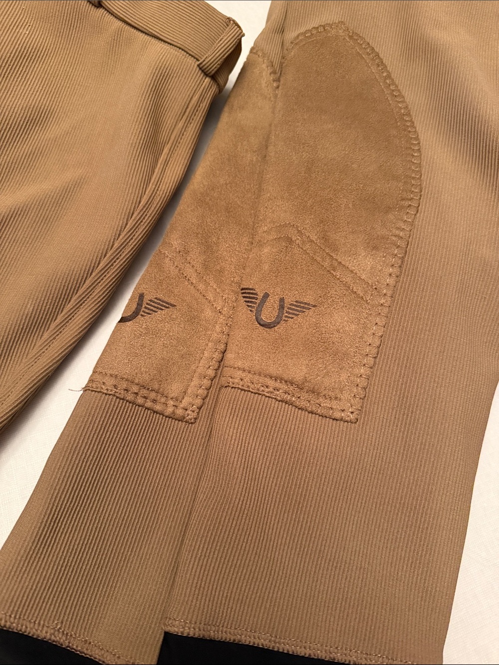 Tuff Rider Tan Riding Breeches bundle with Black Anklets - Picture 3 of 3